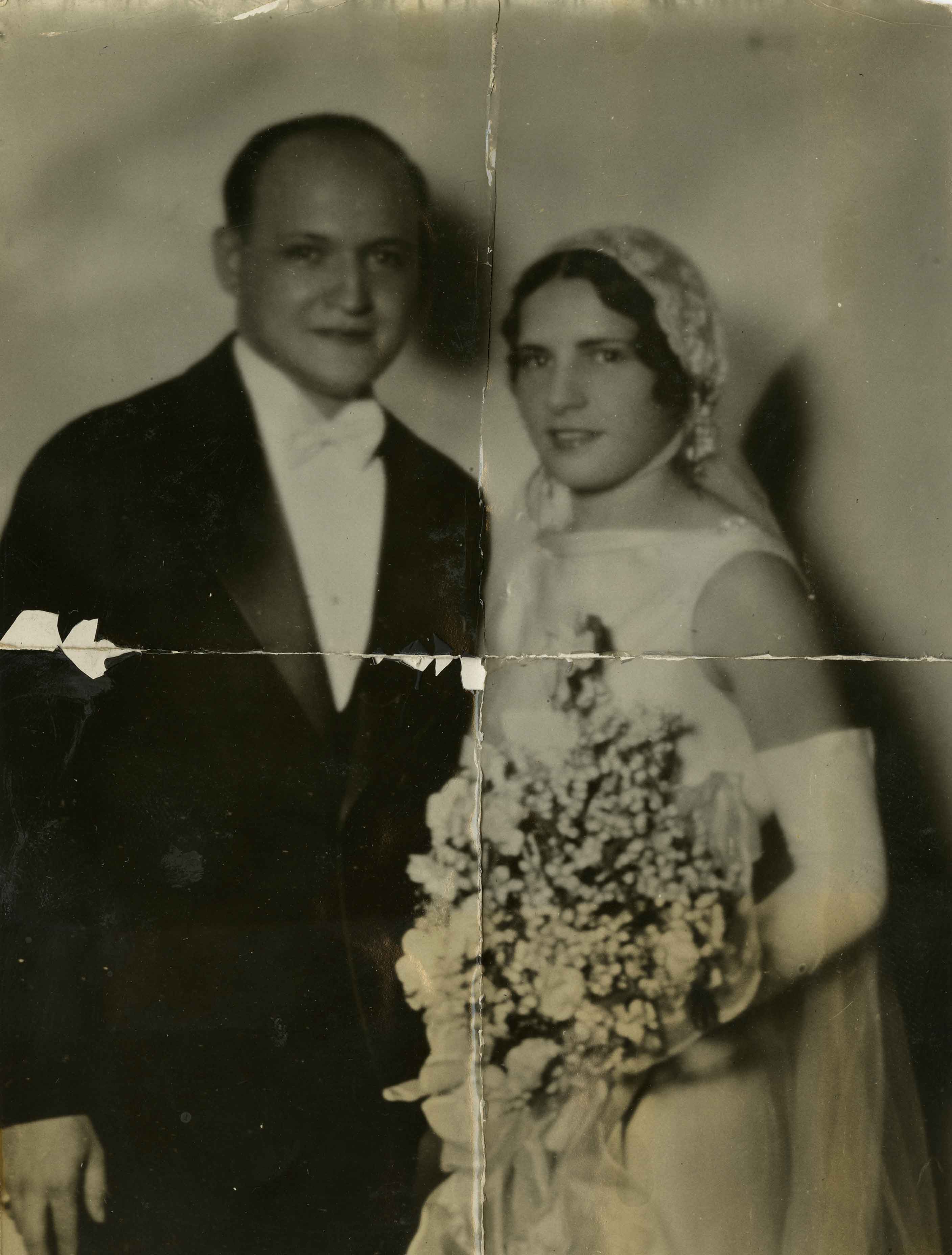 Harry and Rose Levine Shriber wedding photo - Rauh Jewish Archives